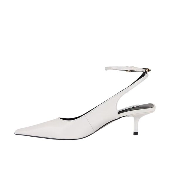 Steve Madden Rizzie Low Heels in White 8 With Box Womens Pumps - Picture 4 of 10